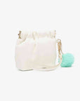 White Smoke Nicole Lee USA Faux Leather Pouch