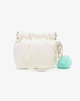 White Smoke Nicole Lee USA Faux Leather Pouch