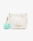 White Smoke Nicole Lee USA Faux Leather Pouch