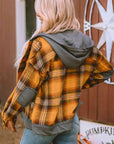 Sienna Plaid Hooded Button Front Jacket