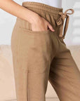 Rosy Brown RISEN High Rise Relaxed Joggers