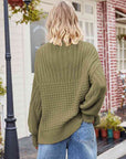 Rosy Brown Round Neck Dropped Shoulder Sweater