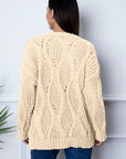 Light Gray Round Neck Dropped Shoulder Sweater