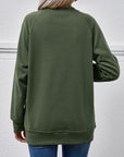 Light Gray Round Neck Long Sleeve Sweatshirt