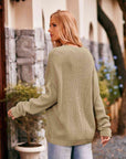 Rosy Brown Round Neck Sweater with Pocket