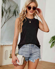 Dark Gray Round Neck Tank Top