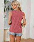 Gray Round Neck Tank Top