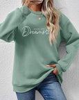 Light Slate Gray FOLLOW YOUR DREAMS Graphic Sweatshirt