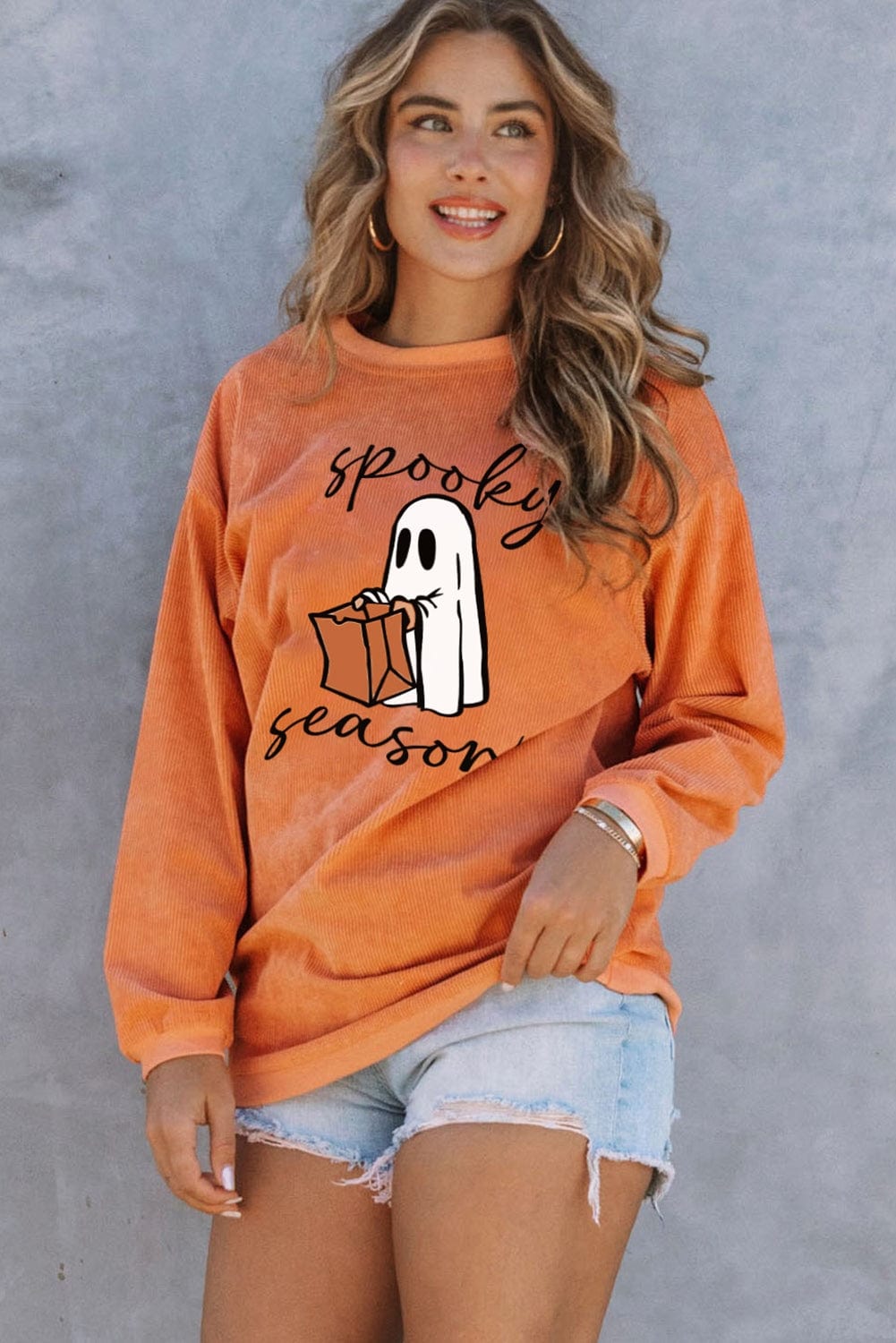 Rosy Brown SPOOKY SEASON Graphic Sweatshirt