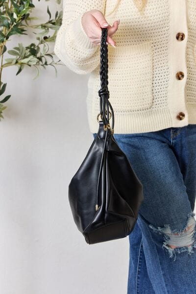 Dark Slate Gray SHOMICO Braided Strap Shoulder Bag