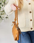 Light Gray SHOMICO Braided Strap Shoulder Bag