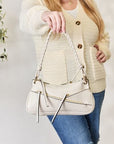 Light Gray SHOMICO Braided Strap Shoulder Bag