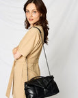 Light Gray SHOMICO PU Leather Chain Handbag