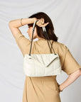 Light Gray SHOMICO PU Leather Chain Handbag