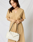 Light Gray SHOMICO PU Leather Chain Handbag