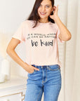 Light Gray Simply Love Slogan Graphic Cuffed T-Shirt