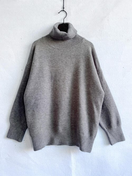 Lavender Turtleneck Long Sleeve Sweater