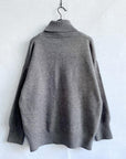 Light Gray Turtleneck Long Sleeve Sweater