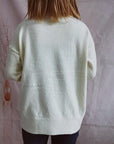 Light Slate Gray Turtleneck Long Sleeve Sweater