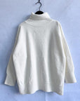 Light Steel Blue Turtleneck Long Sleeve Sweater