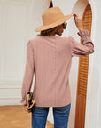 Gray V-Neck Flounce Sleeve Blouse