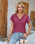 Sienna V-Neck Petal Sleeve T-Shirt