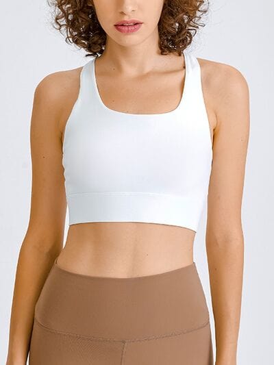 Lavender Double Take Square Neck Racerback Cropped Tank