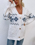 Light Gray Heathered Pocketed Button Up Cardigan