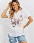 Light Gray mineB You Give Me Butterflies Graphic T-Shirt