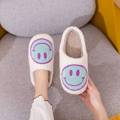 Dark Gray Melody Smiley Face Slippers