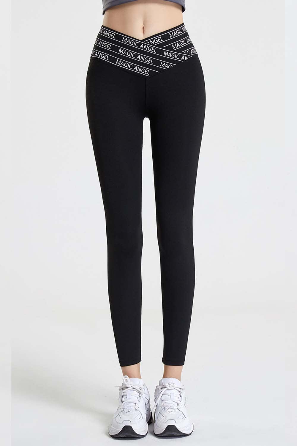 Black Wide Waistband Sports Pants