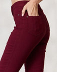 Dark Red YMI Jeanswear Hyperstretch Mid-Rise Skinny Jeans