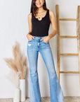 Light Gray Zenana Microfiber Notched Sleeveless Bodysuit