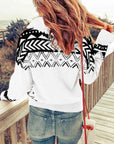 Light Gray Zip-Up Mock Neck Dropped Shoulder Pullover Sweater