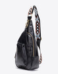 Dark Slate Gray All The Feels PU Leather Sling Bag