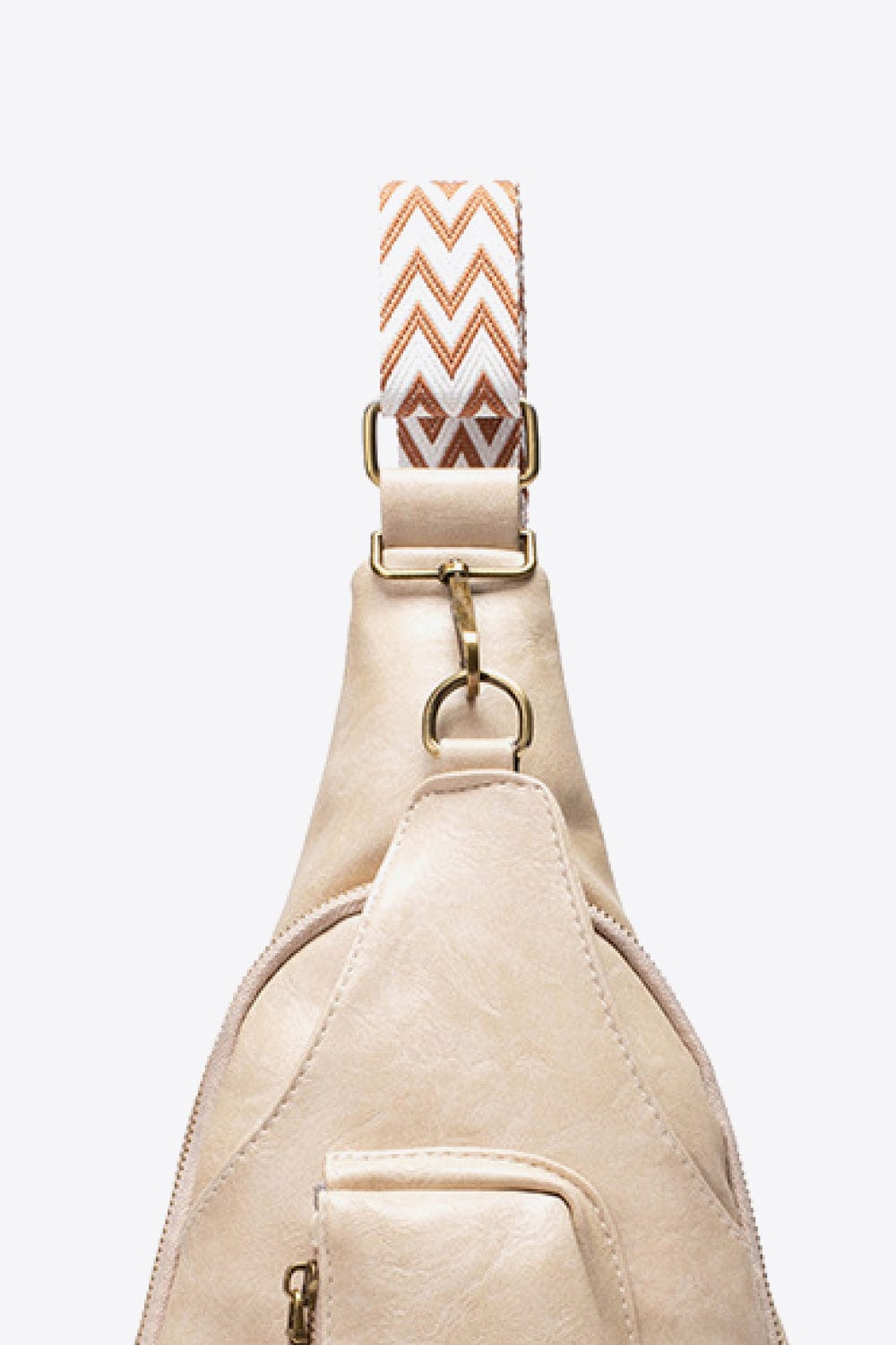 Beige All The Feels PU Leather Sling Bag