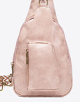 Antique White All The Feels PU Leather Sling Bag