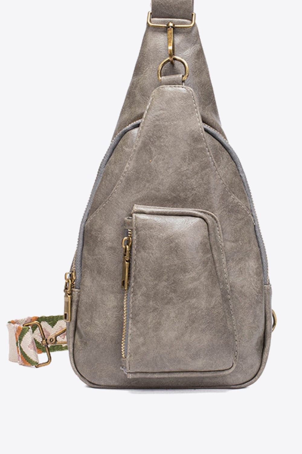 White Smoke All The Feels PU Leather Sling Bag