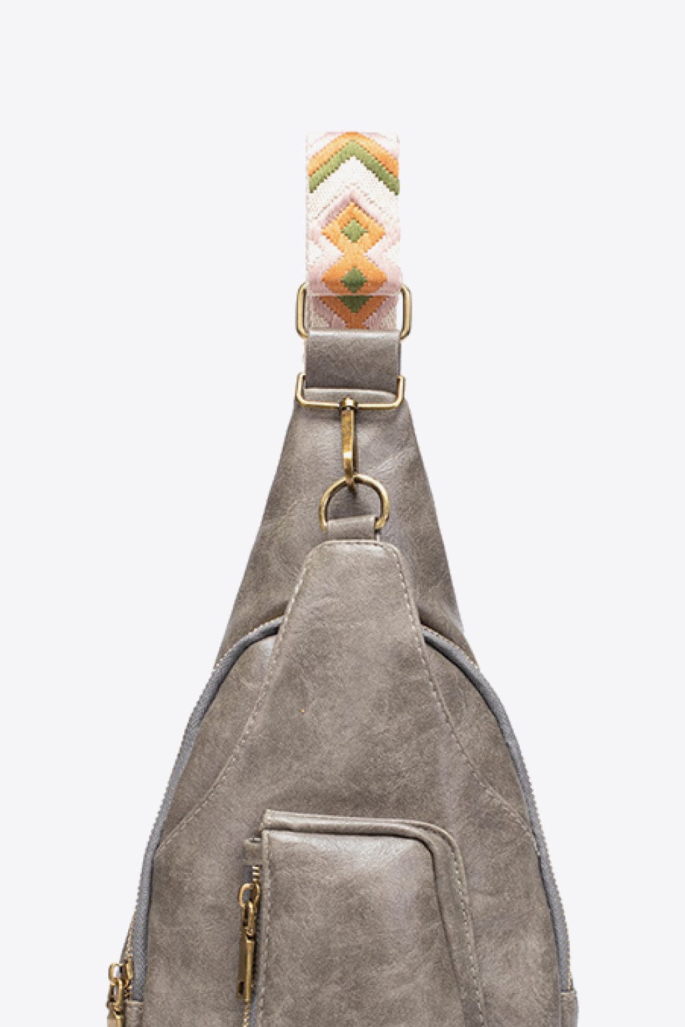 White Smoke All The Feels PU Leather Sling Bag