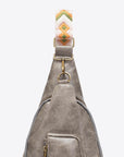 White Smoke All The Feels PU Leather Sling Bag