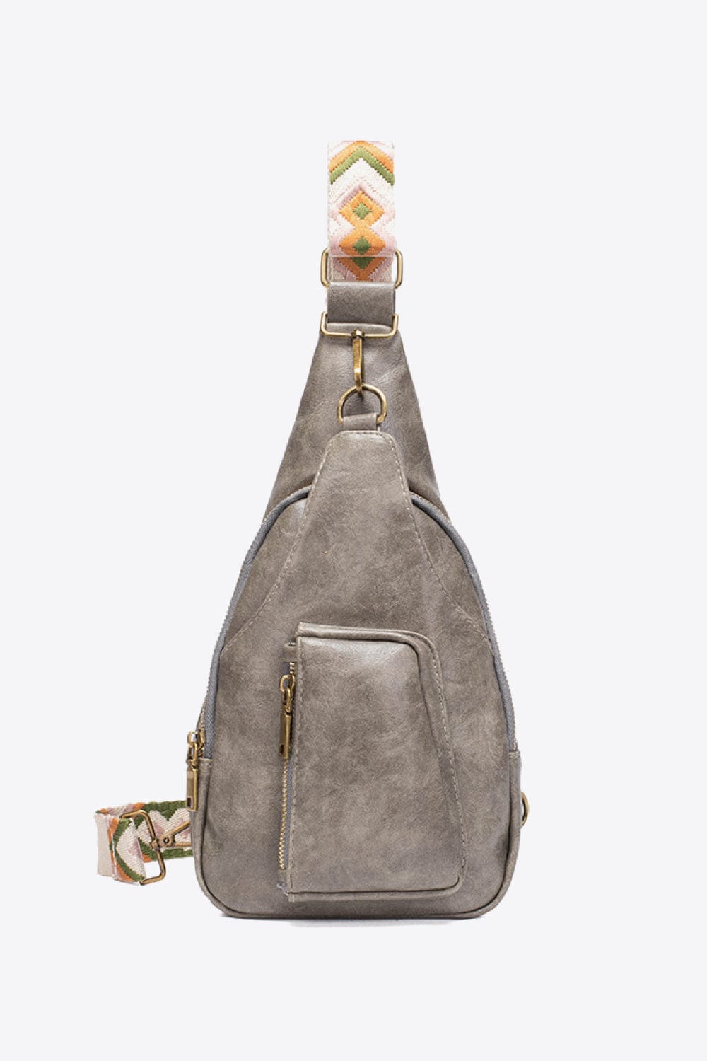 White Smoke All The Feels PU Leather Sling Bag