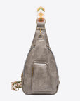 White Smoke All The Feels PU Leather Sling Bag