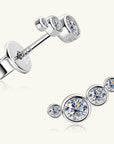 Seashell Moissanite 925 Sterling Silver Stud Earrings