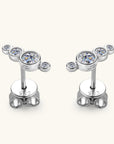 White Smoke Moissanite 925 Sterling Silver Stud Earrings