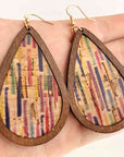 Tan Teardrop Drop Earrings