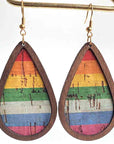 Beige Teardrop Drop Earrings