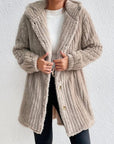 Light Gray Button Down Hooded Coat