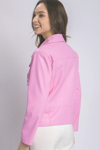 Thistle LOVE TREE Collared Neck Zip Up Jacket