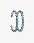 White Smoke Artificial Turquoise C-Hoop Earrings