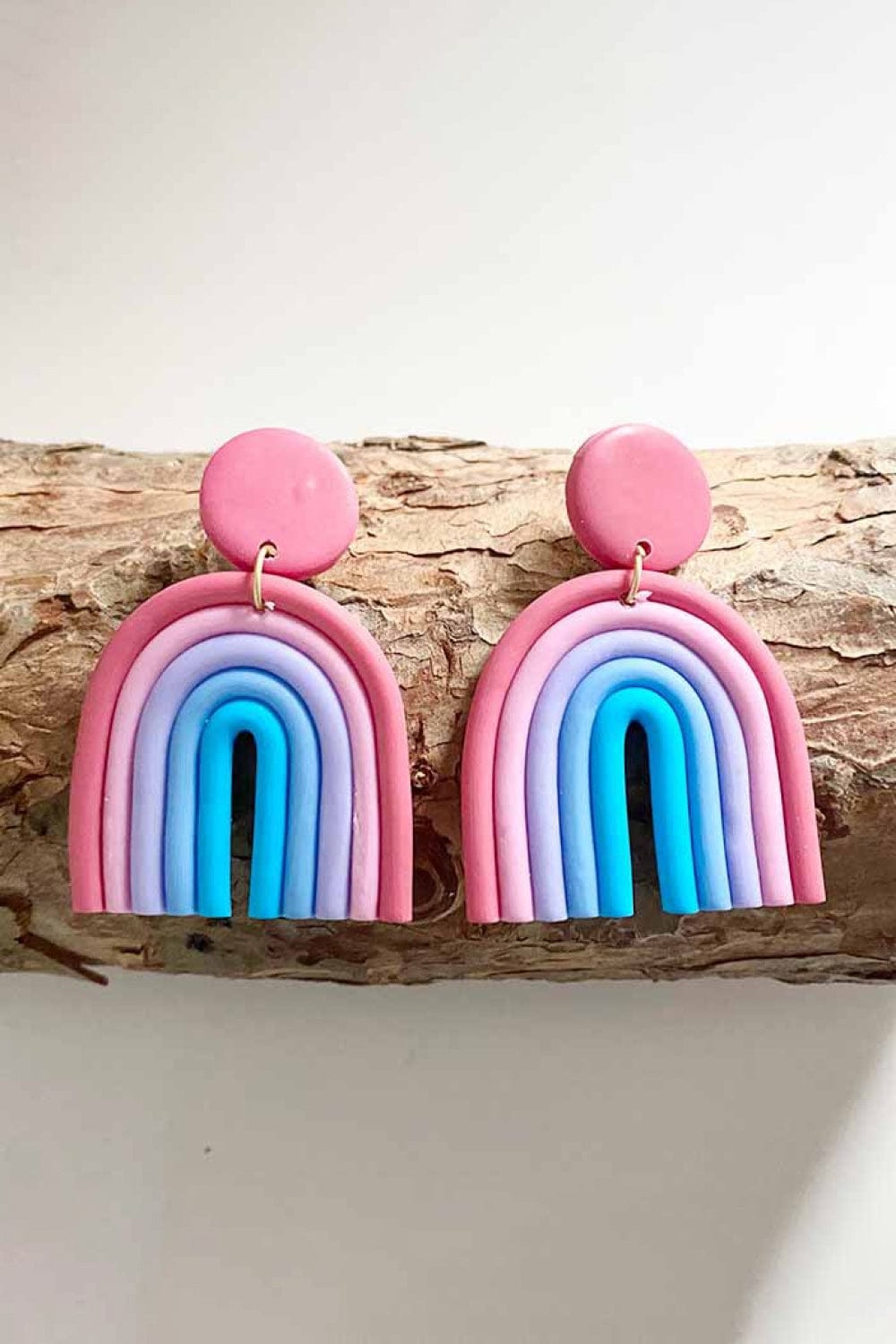 Light Gray Rainbow Shape Dangle Earrings